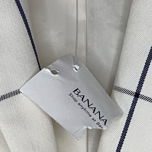 BANANA REPUBLIC Windowpane Blazer size 2 NWT - Picture 7 of 7